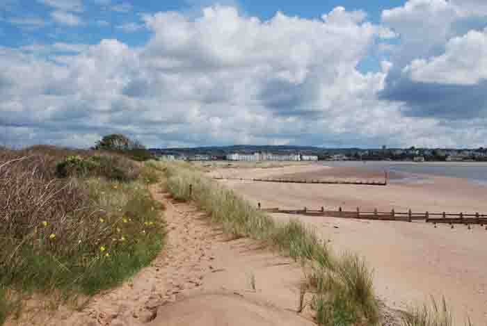 48 LOOKING EAST ALONG DAWLISH WARREN TO EXMOUTH   ROBERT HESKETH