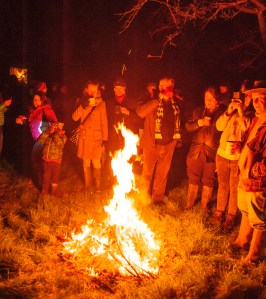 DRINKING CIDER IN THE ORCHARD AT THE WHIMPLE WASSAIL ROBERT HESKETH